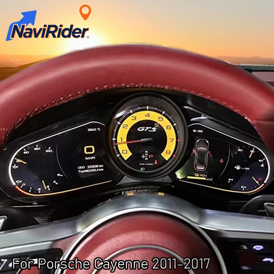 Linux Car LCD Dashboard Screen For Porsche Cayenne 2011-2017 PCM 3.1 4.0 Digital Cluster Instrument Speedometer Virtual Cockpit