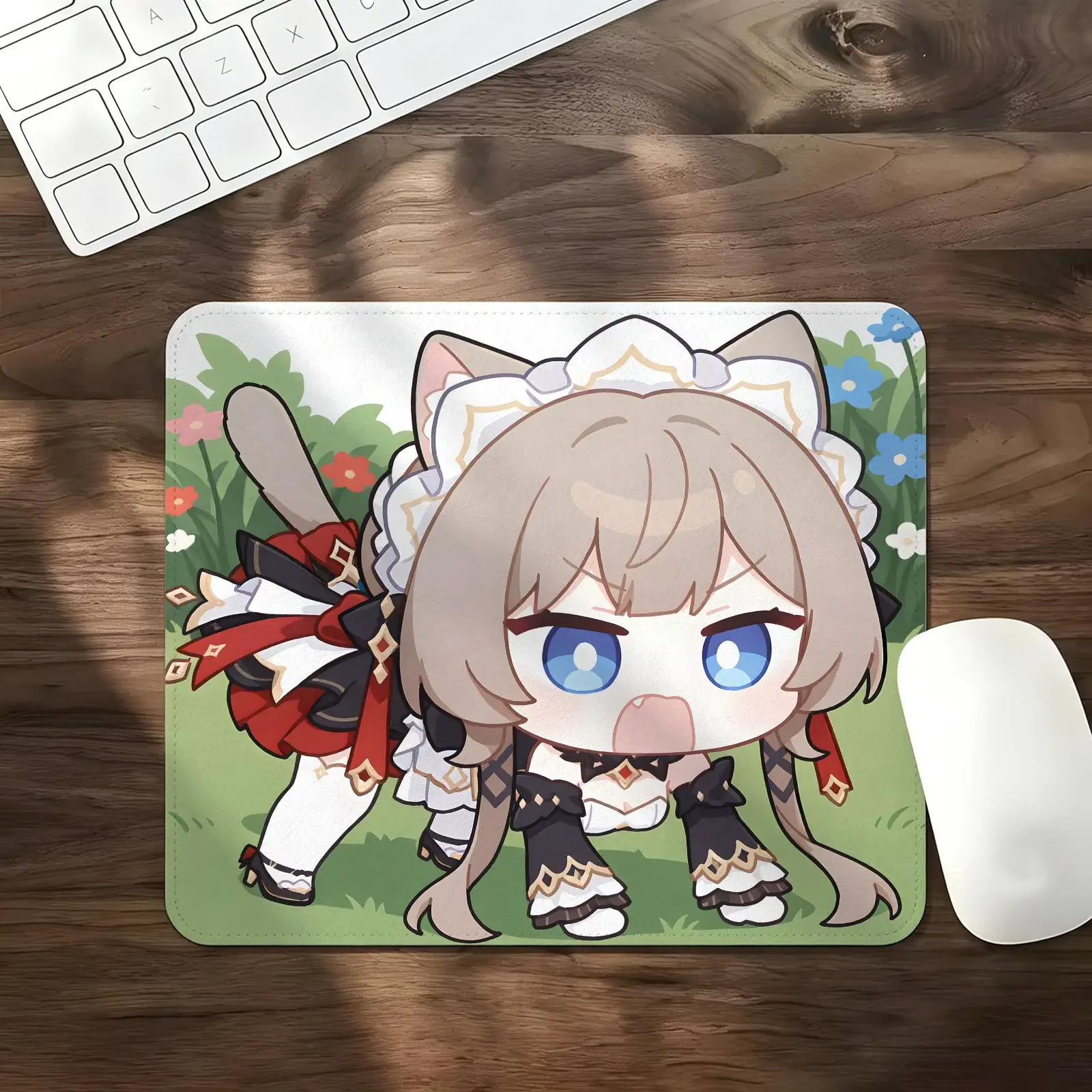 Mouse Pad Regular gaming mouse pad Office mouse pad Laptop desk mat Stitched edge S/M/L size mouse pad  Genshin Impact Sandrone view 3