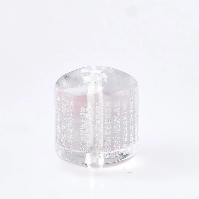 5A White Crystal Heart Diameter Barrel Beads Carved  Sutra Full Text Handmade DIY Jewelry Accessories