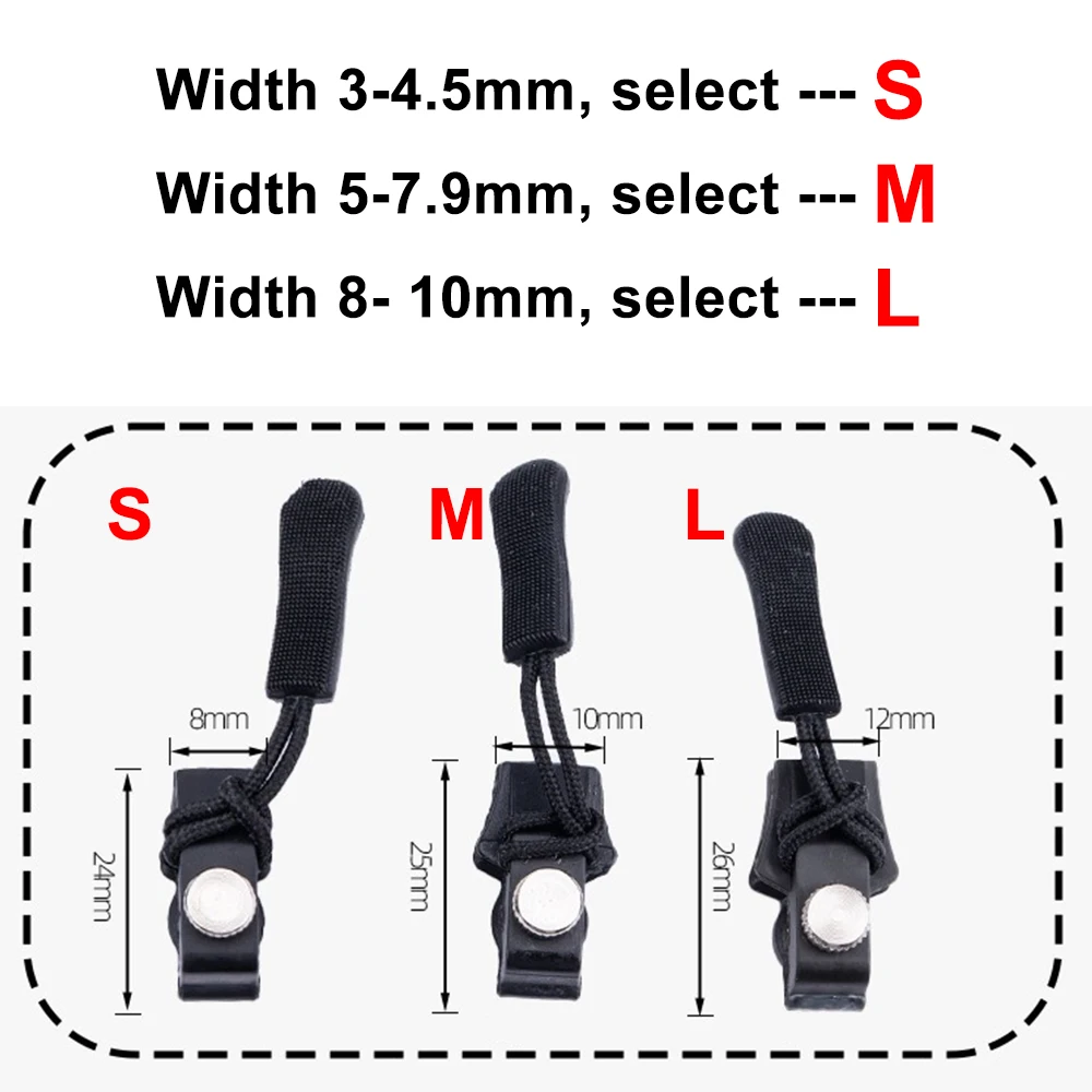 Kit di riparazione cerniera Riparazione cerniera istantanea universale Cerniere di ricambio Denti scorrevoli Cerniere di salvataggio Testa 3 dimensioni diverse