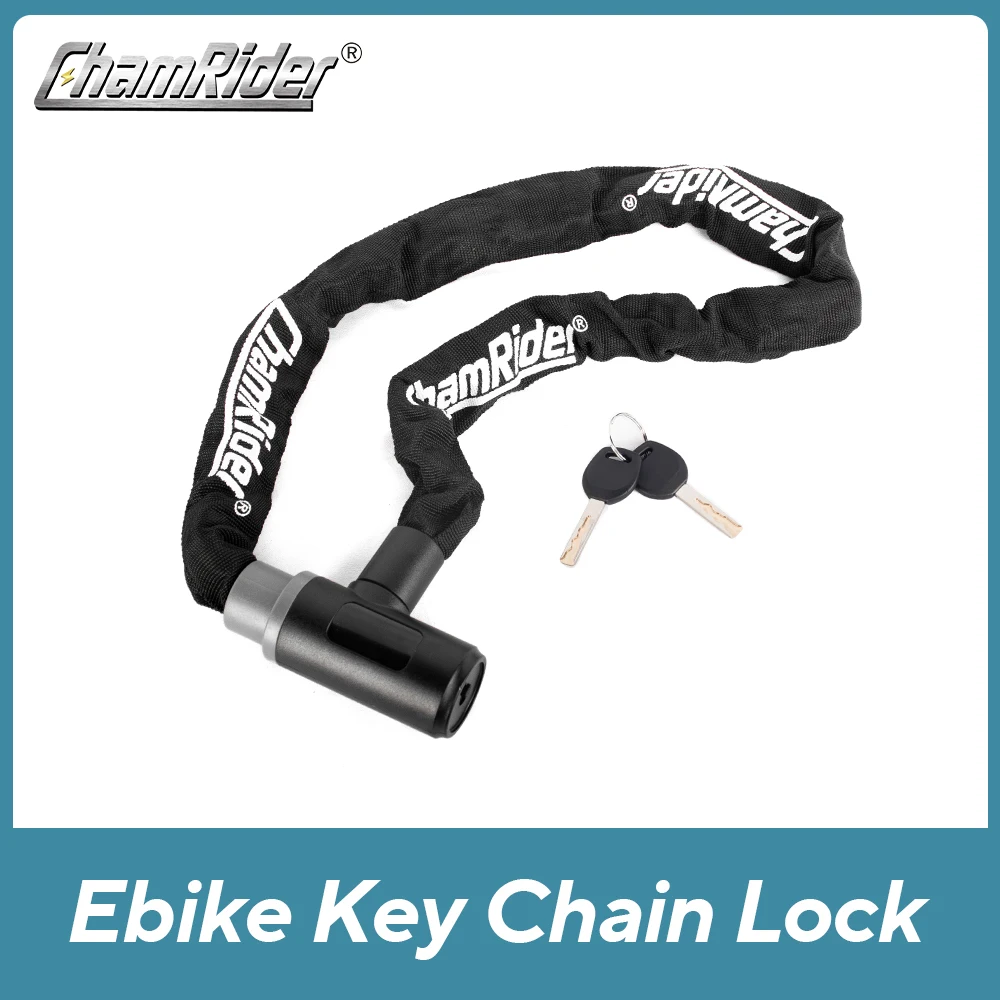 

ChamRider High-Security E-Bike Chain Lock with 2 Keys – Anti-Theft, Portable, Durable Bicycle Accessory