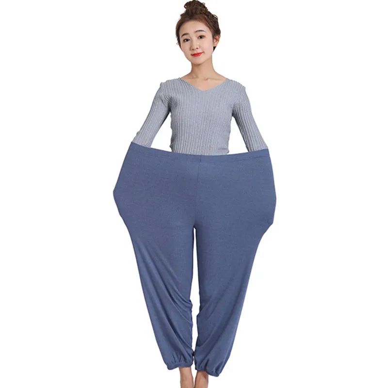 2XL-7XL Plus Size Pajamas Pant For Women New Autumn Winter Cotton Sleepwear Pants Loose Ladies Home Wear Sleep Pantalones