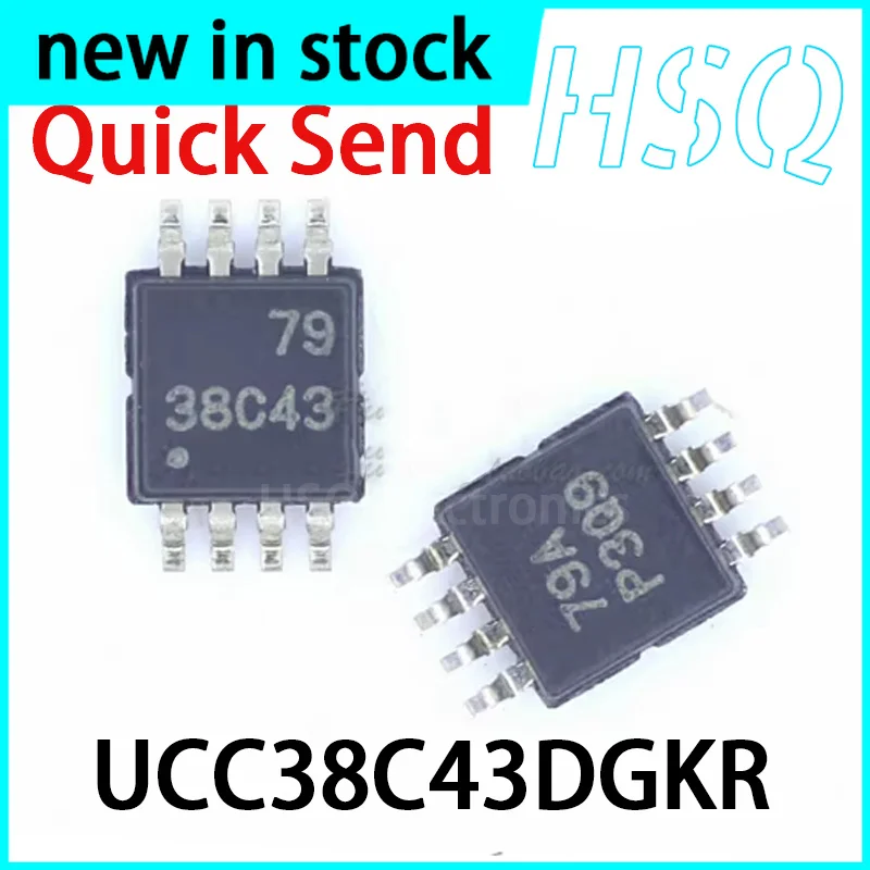 5PCS UCC38C43DGKR 38C43 MSOP8 Switch Mode Controller IC, Brand New in Stock