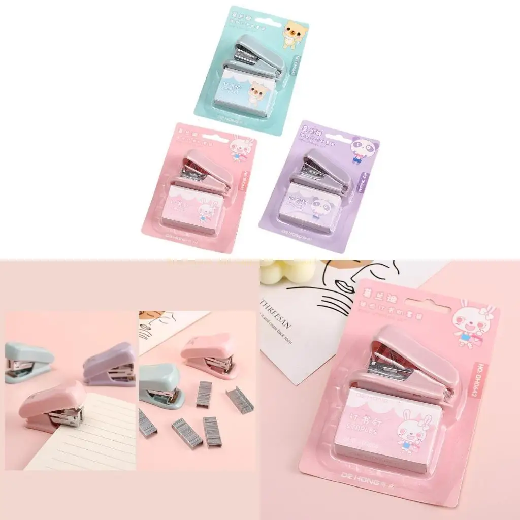 Conjunto grampos portáteis 400 PCs 24/6 para Office Stapler com Removedor grampos 20 folhas