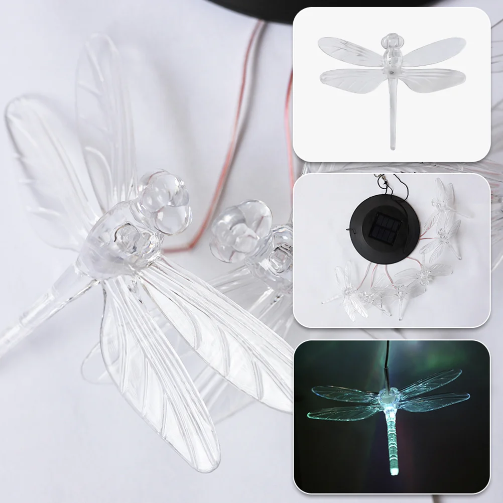 

1Set Solar Dragonfly Wind Chimes LED Color Changing Dragonfly Wind-Bell Light Outdoor Indoor Garden Patio Yard Decoration