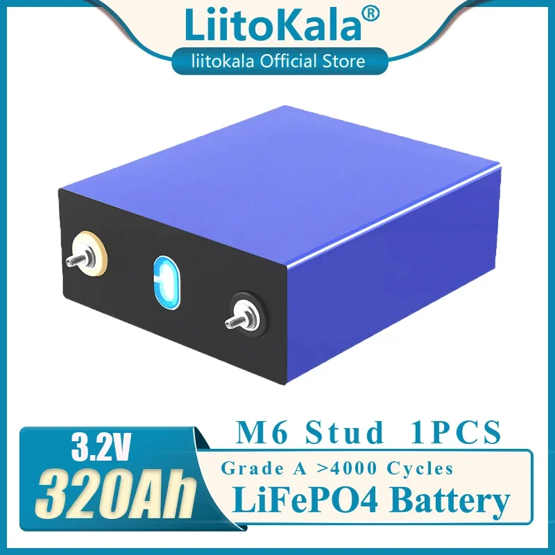 

1PCS LiitoKala LiitoKala 3.2V 310ah 320Ah lifepo4 battery DIY 12V battery pack for Electric car RV Solar Energy storage system