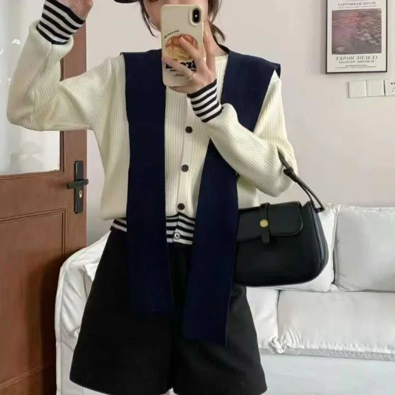 سترات نسائية سترات معاطف شال سترات كم كامل Y2k ملابس الشارع أنيقة متماسكة مفتوحة ستيث خريف شتاء 2025