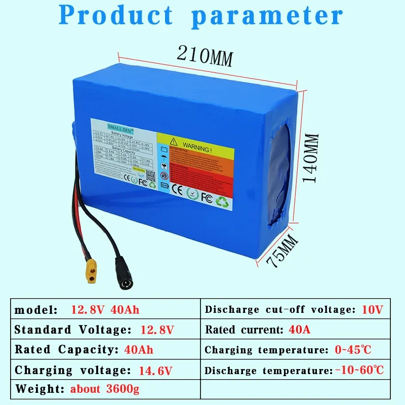 New 12.8V 40Ah 21Ah 14Ah Lifepo4 Battery Pack 2P-4S6P 32700 Balanced BMS Uninterruptible Power Supply 12V Rechargeable Battery