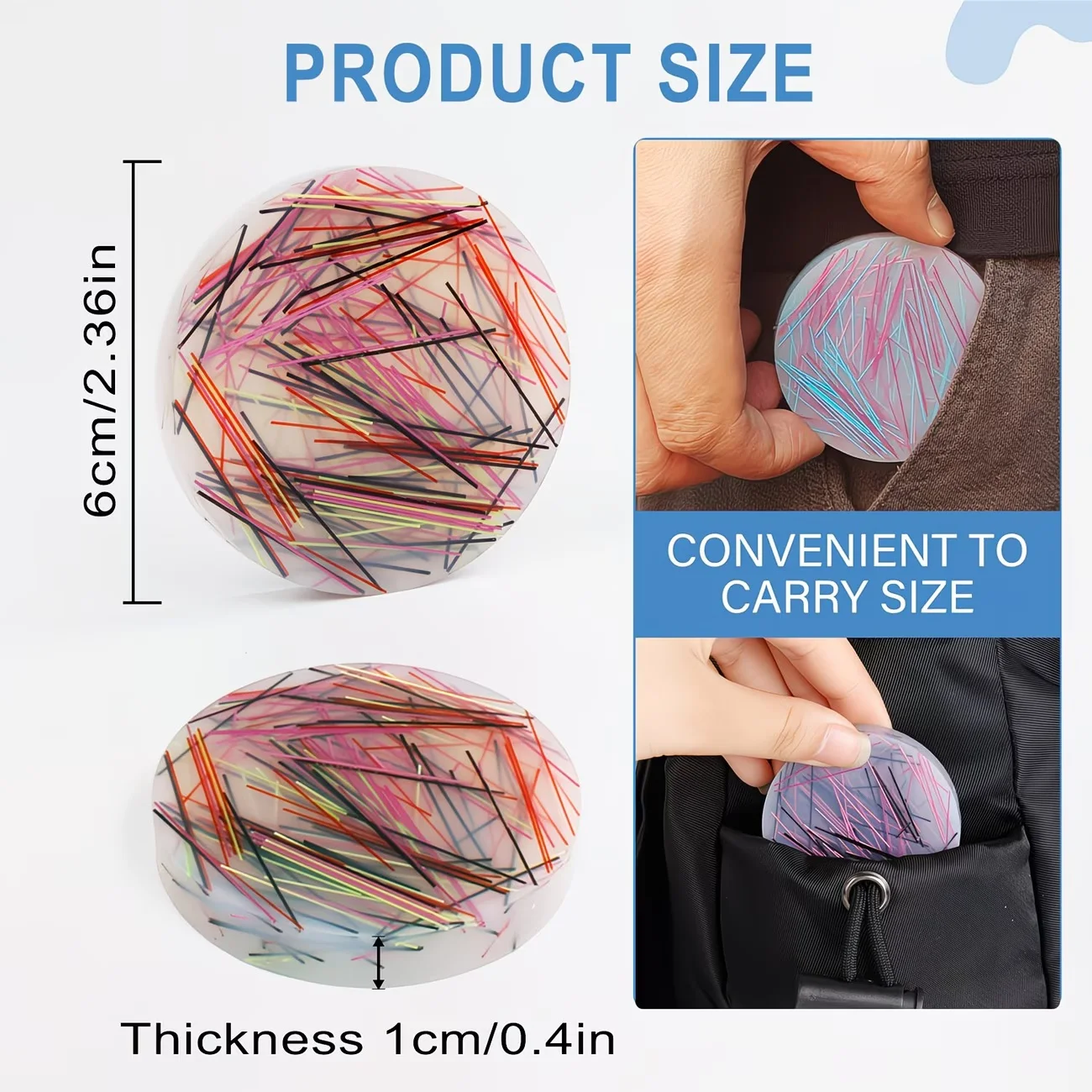 1pc Round Picking Pad - Adult Relax Toy for Skin Picking Disorder and Trichotillomania, Sensory Picking Pad for Autism and Relax