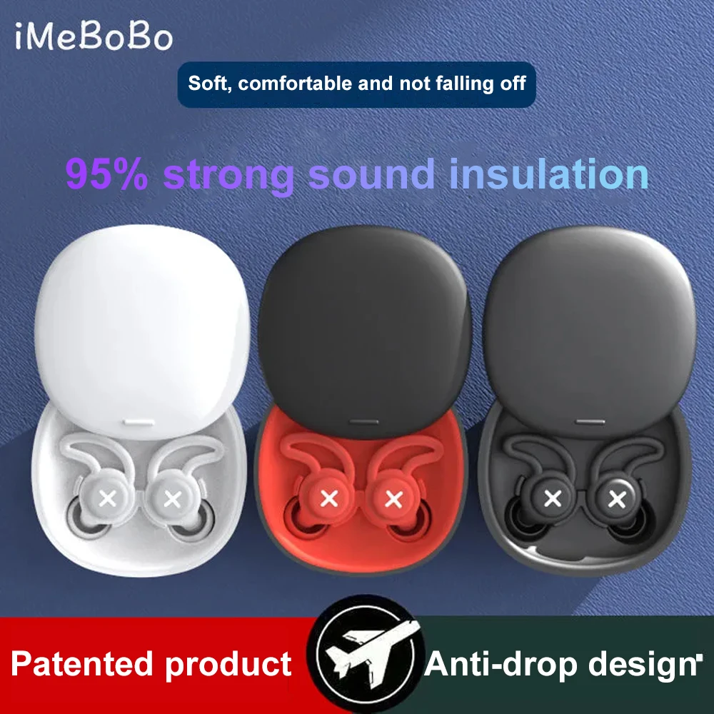 Sleep Noise Earplug Kit Reduction Silicone Black Soundproof Ear Plug Canceling Protect Tapones Memory Foam Earplugs