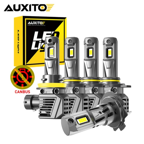 AUXITO 2 uds 22000LM Turbo H8 H9 H11 faro LED 120W Super brillante 6500K Canbus H7 9005 HB3 9012 HIR2 bombilla de faro LED 12V
