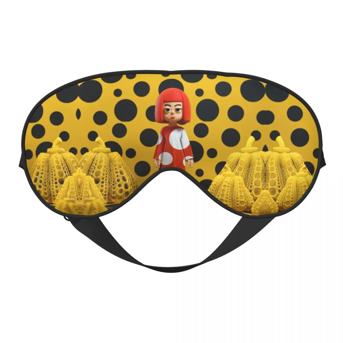 

Регулируемая повязка на глаз Yayoi Kusama на заказ, повязки на глаза в виде тыквы, мужские и женские дорожные маски для сна, накладки на глаза для обеденного перерыва