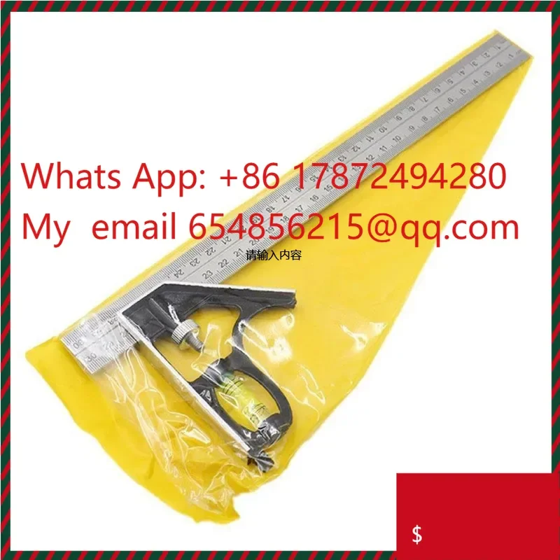 Heavy Duty 300mm Adjustable Angle Ruler | Stainless Steel Multi-function Woodworking Measuring Tool