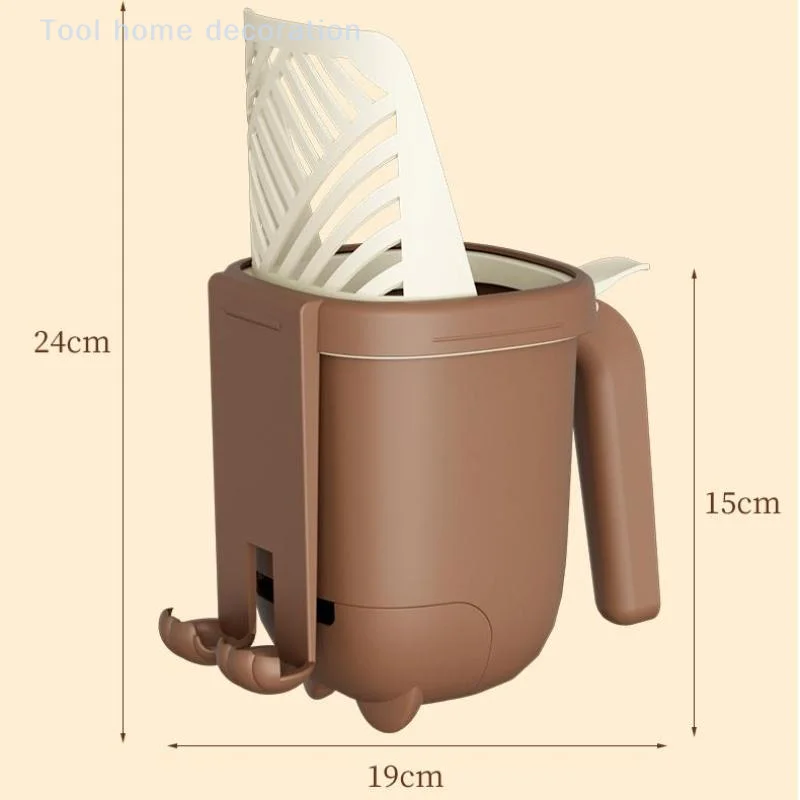 Thickened Cat Litter Shovel With Storage Bucket Portable Cat Litter Scoop Simple Large Capacity Litter Scoop Holder Pet Supplies