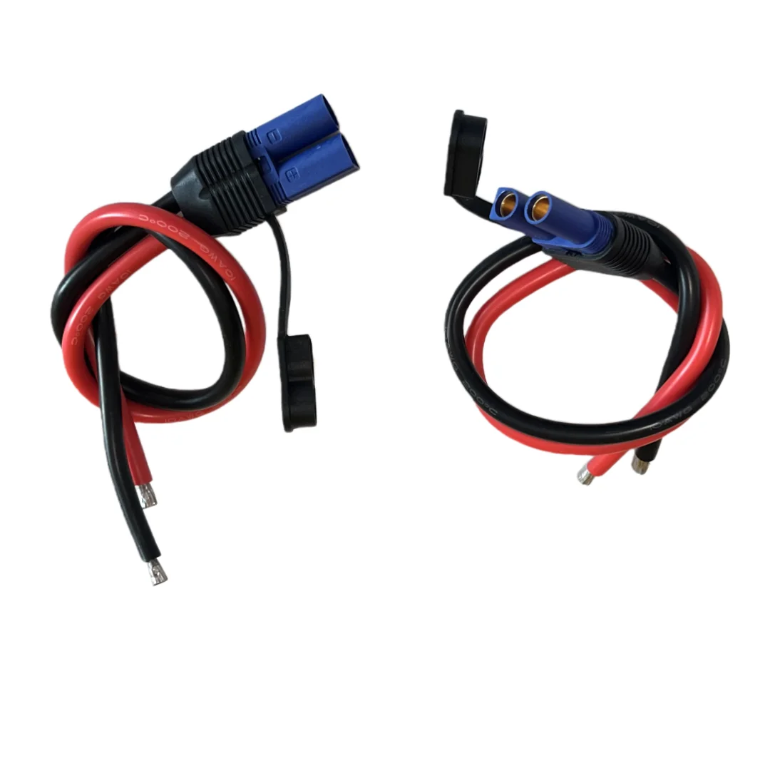 EC5 Мужские и женские разъемы Сильноточный силиконовый удлинительный кабель питания 10AWG с водонепроницаемой крышкой, концы кабеля можно добавить уплотнительное кольцо