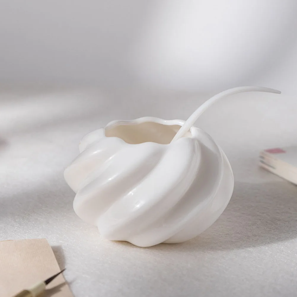 

Ceramic Ink Plate Calligraphy Brush Wash Holder Durable Spiral Design Compact Lightweight School Supplies Teaching Tools