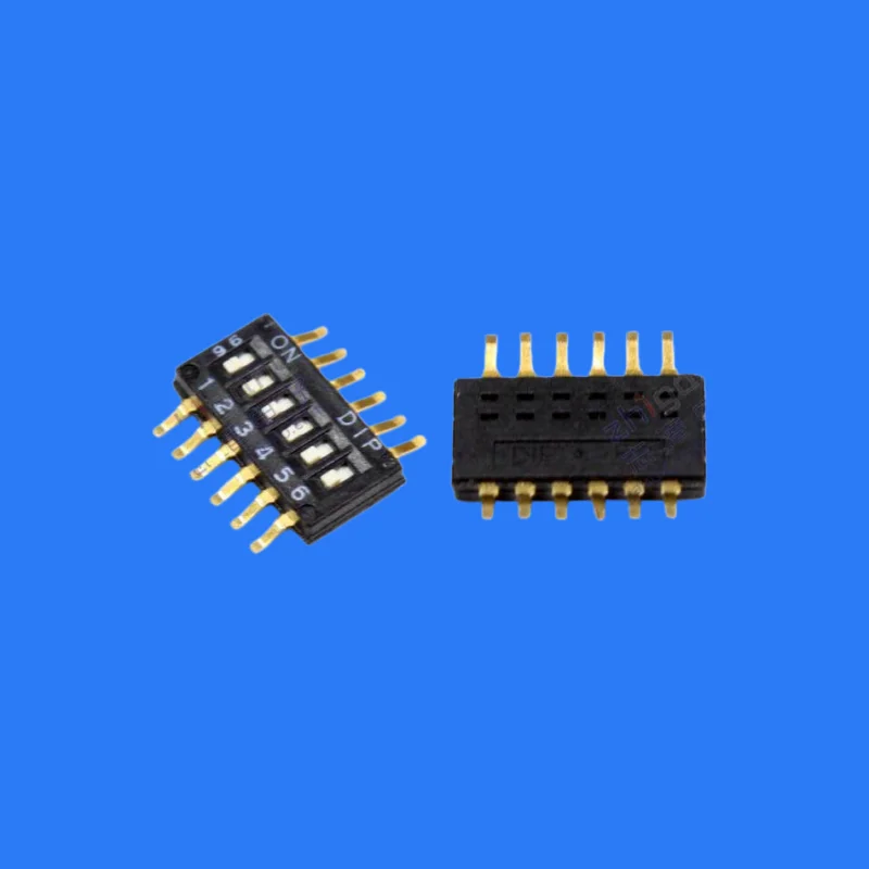 30pcs/ -06F-V 1.27MM Pin Distance 6 Dial Switch