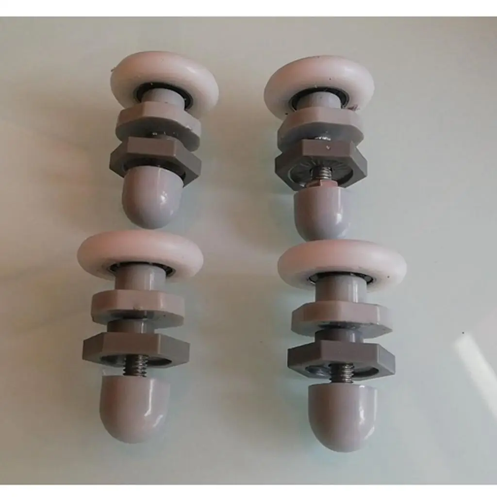 Ersatz-Duschrollen 27mm Kunststoffrad für Glas-Duschschiebetür und Verstellbarer Duschgriff