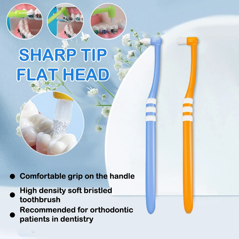 

1pcs Tuft Toothbrush Tufted Brush End-Tuft Interspace Brush Soft Trim Toothbrush Single Tufted Toothbrush Interdental Oral Care