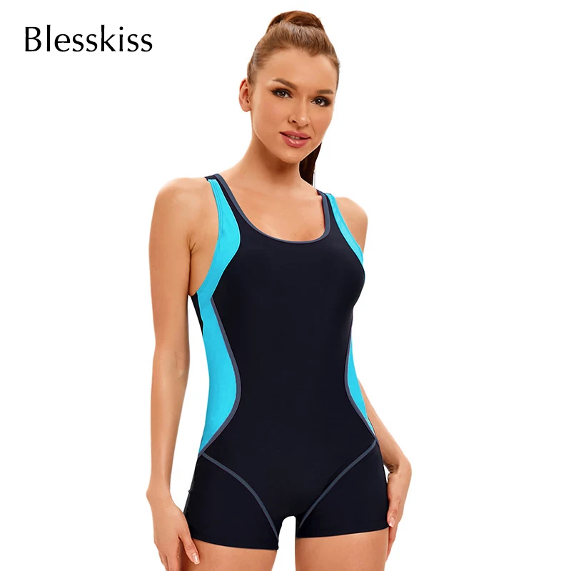 BLESSKISS Super Plus Size Swimwear Women One Piece Swimsuit With Shorts 2024 Surfing Large Swimming Suit For Women Bathing Suit