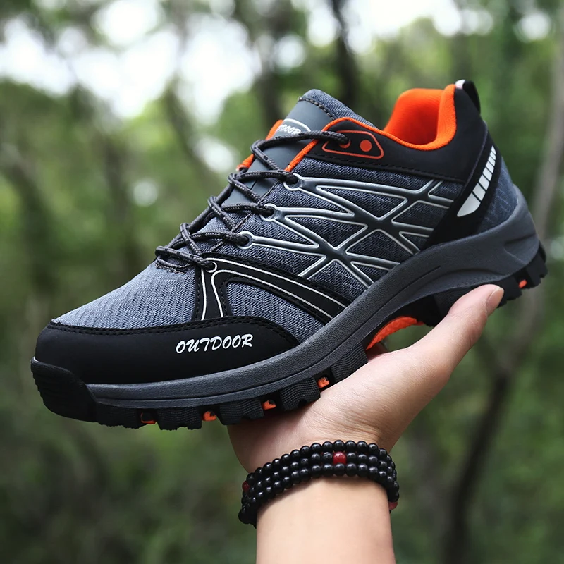 Mens Outtdor Walking Shoes Big Size High-quality Hiking Camping Sneakers Mesh Comfortable 2024 New Tennis Shoes for Men