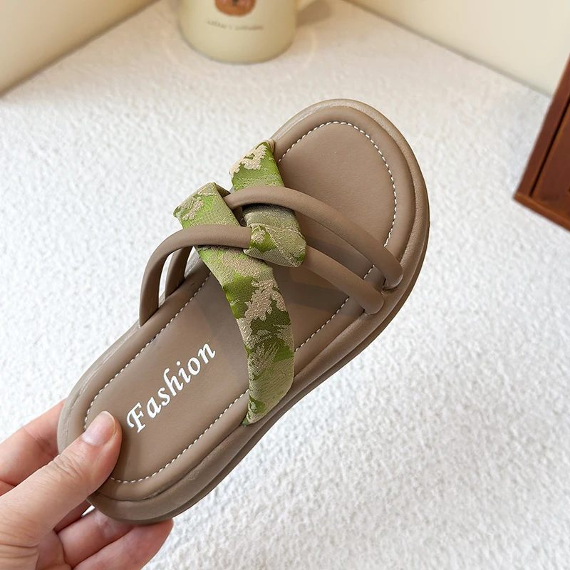 

Новые женские летние уличные шлепанцы на толстой подошве, универсальные, модные, под юбку, для пляжа и отдыха