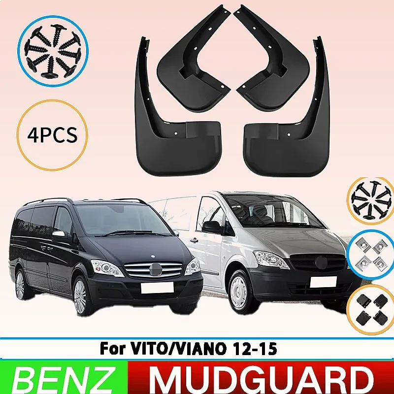

For Mercedes-Benz Viano 2012-2015 Front Rear Mudguards Splash Guards Tire Fenders Car Accessories
