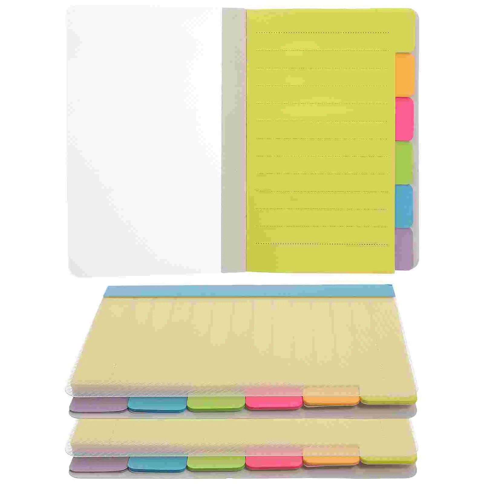 3 Books Notebook Tab Sticky Notes Notebooks for Taking Decor Convenient Memo Pads Groceries Memorandum