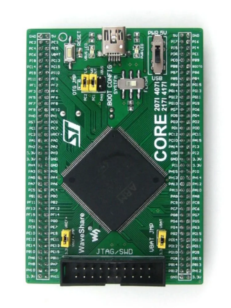 Placa pequeña STM32 con MCU STM32F407IGT6, expansor IO completo, interfaz de depuración JTAG/SWD