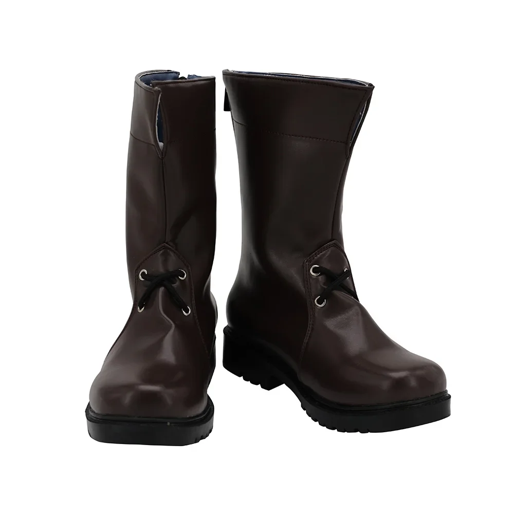 Arknights Skadi Cosplay Boots Brown Shoes Custom Made Any Size (2)