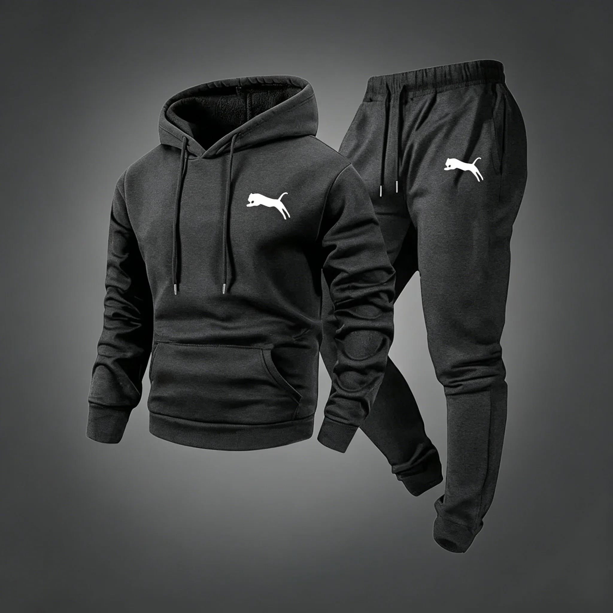 2026 Hot Selling Men's Hooded Sweatshirt & Pants Set Casual Tracksuit Streetwear Sportswear Fitness Jogger Outfit Two Piece Set - view 2
