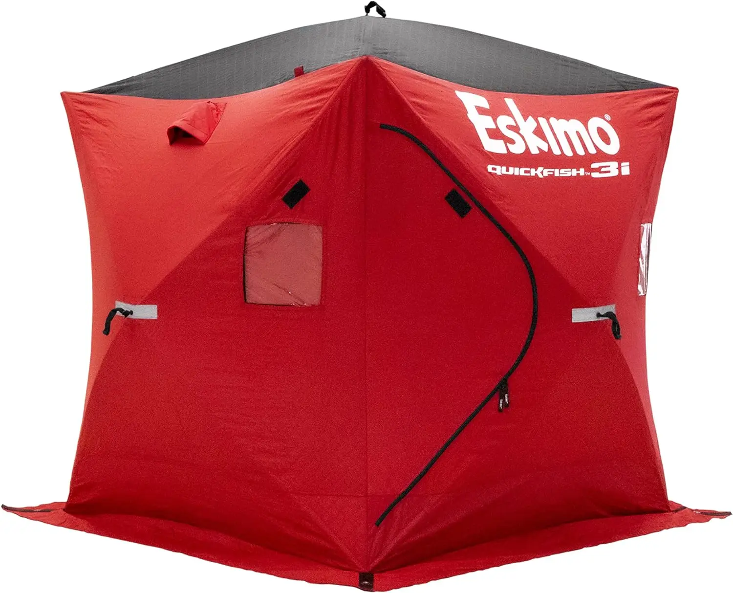 

Eskimo 69445 Quickfish 3i Insulated Pop-Up Portable Hub-Style Ice Fishing Shelter, 34 Square Feet of Fishable Area, 3 Person She