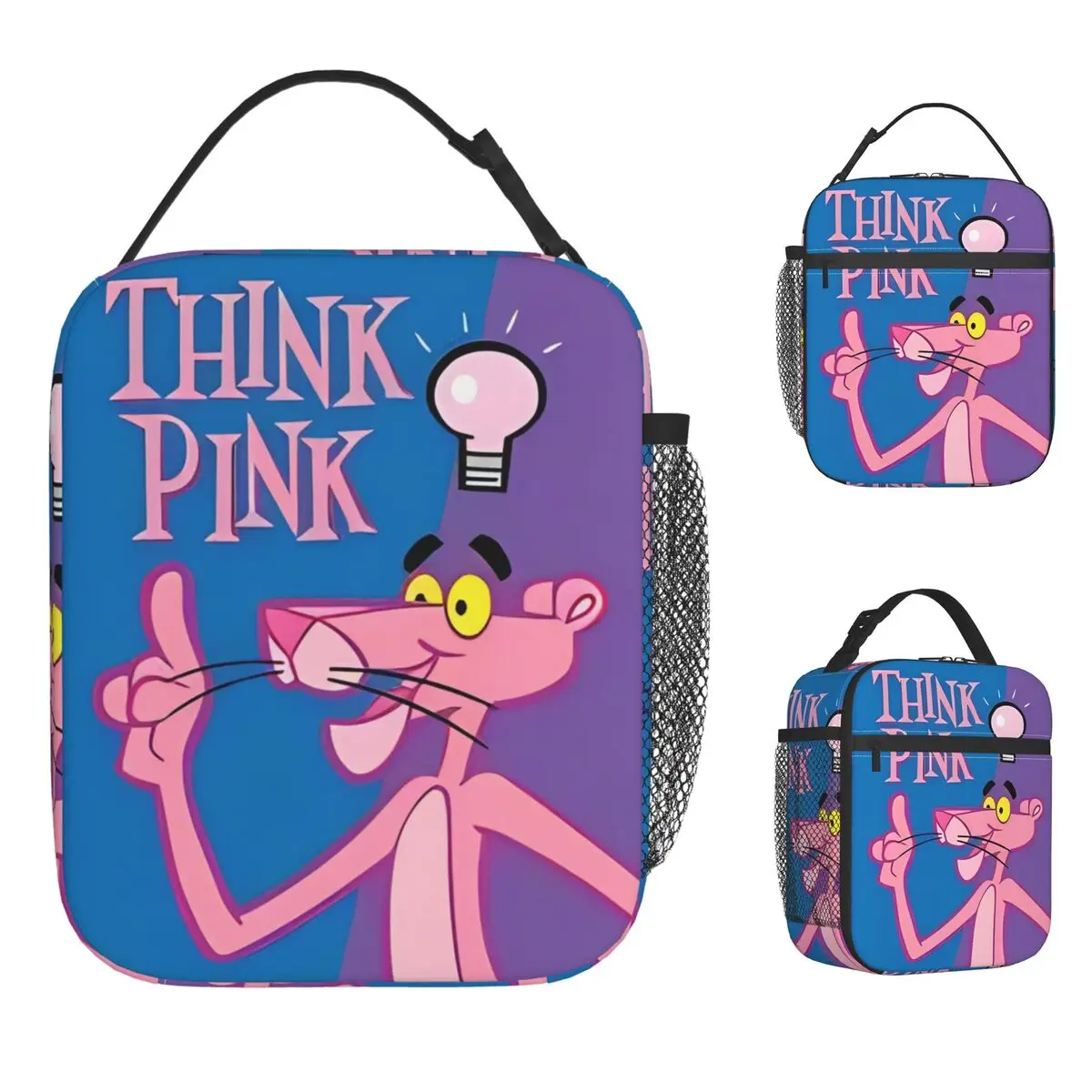 

Pinks Panthers пришел с идеей Изолированные сумки для обеда Сумка-холодильник Контейнер для еды, большая сумка для обеда, сумки для хранения еды