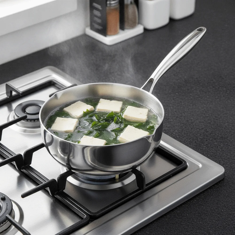 High-end Titanium-coated Milk Pot Scratch Resistant Non-stick Noodle Pot Multilayer Composite Steel Single Saucepan Baby Food