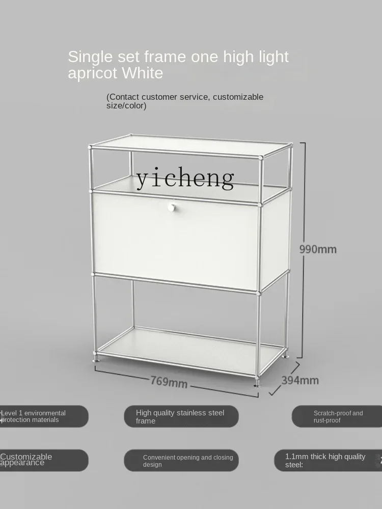b9 Jewelry Display Shelf Stainless Steel Assembled Assembly Cabinet Home and Commercial Sideboard Cabinet