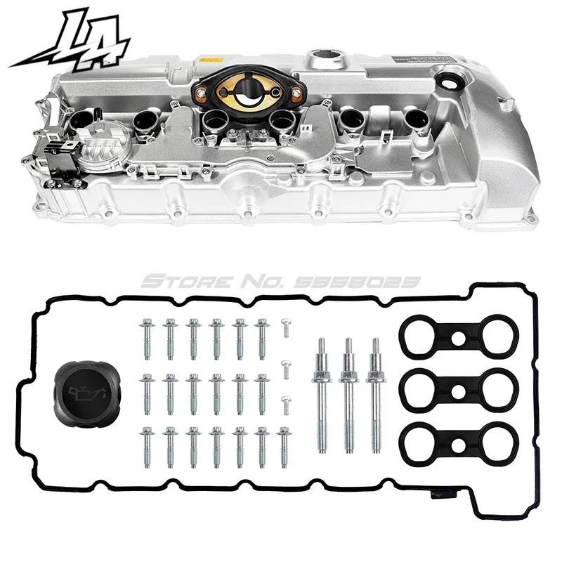 Coperchio valvola in alluminio 11127552281 11127570292 per BMW 328i/328xi/328i xDrive 528i/528xi/X3/X5/Z4 N52/N53 3.0L Motore 2007-2013