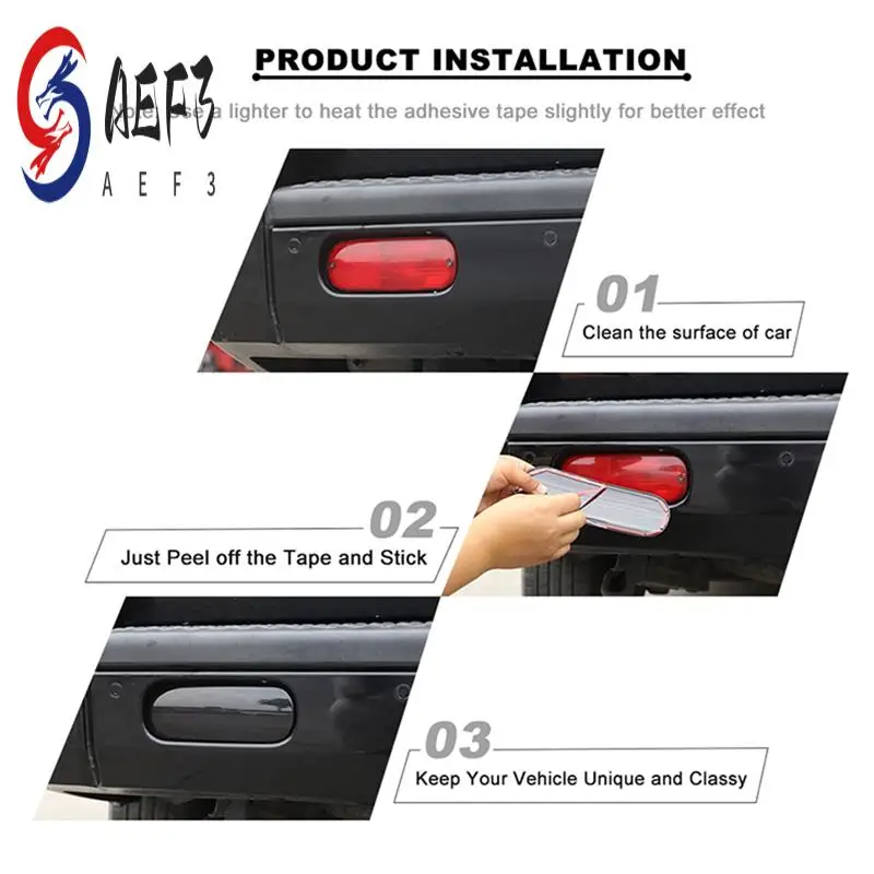 

AEF3-For Jeep Commander 2006-2010 Rear Fog Light Cover Taillight Lamp Cover Decoration Trim Exterior Replacement Smoked Black