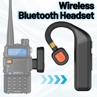 ABBREE Walkie Talkie Wireless Bluetooth Headphone Handsfree Earpiece Replacement for Baofeng UV-5RH UV-32 DM-32 UV-5R MINI UV-21