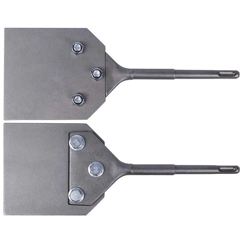 

2Pcs 4 Inch Wide Tile Flakes And Adhesive Removal Blades For SDS-Plus Rotary Demolition Hammers And Hammer Drills