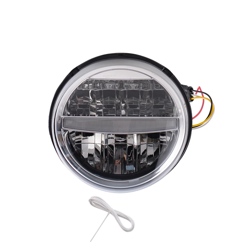 Emark pass Motorcycle original type  chrome LED headlight For Vespa GTS 300 2019 Year