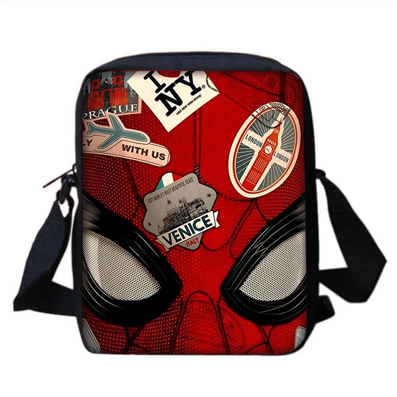 Boy Girls Popular Movie Spiders-man Printed Shoulder Messenger Bag Child Casual Handbag Men Women Phone Bag Shopping Bag