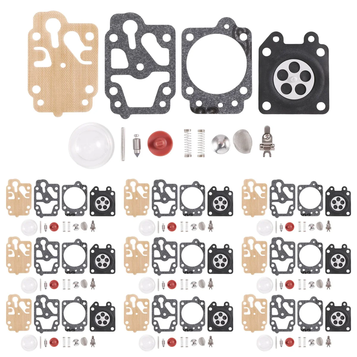 MSOR 10 SETS Carburetor Repair Kit for 40-5 44-5 32 34 26 Brush Cutter Grass Trimmer Replacement Parts