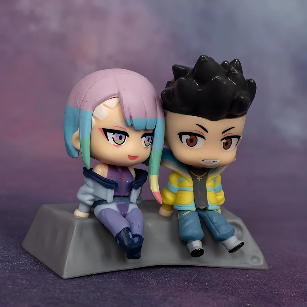 8 cm Cyberpunk Edgerunners Q Version Anime David Martinez Lucyna Kushinada Liebhaber Action Figure Sammlung Modell Spielzeug – Detail 1