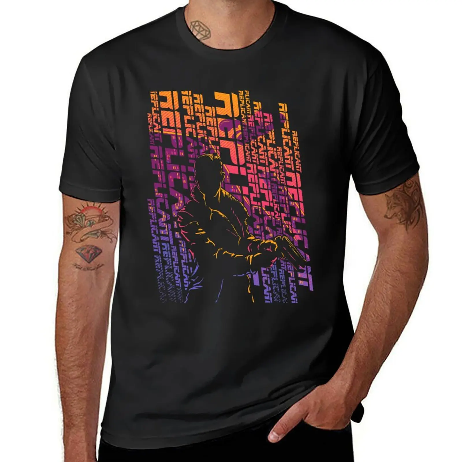 Replicant City T-Shirt heavyweights quick drying plus size tops summer clothes mens big and tall t shirts