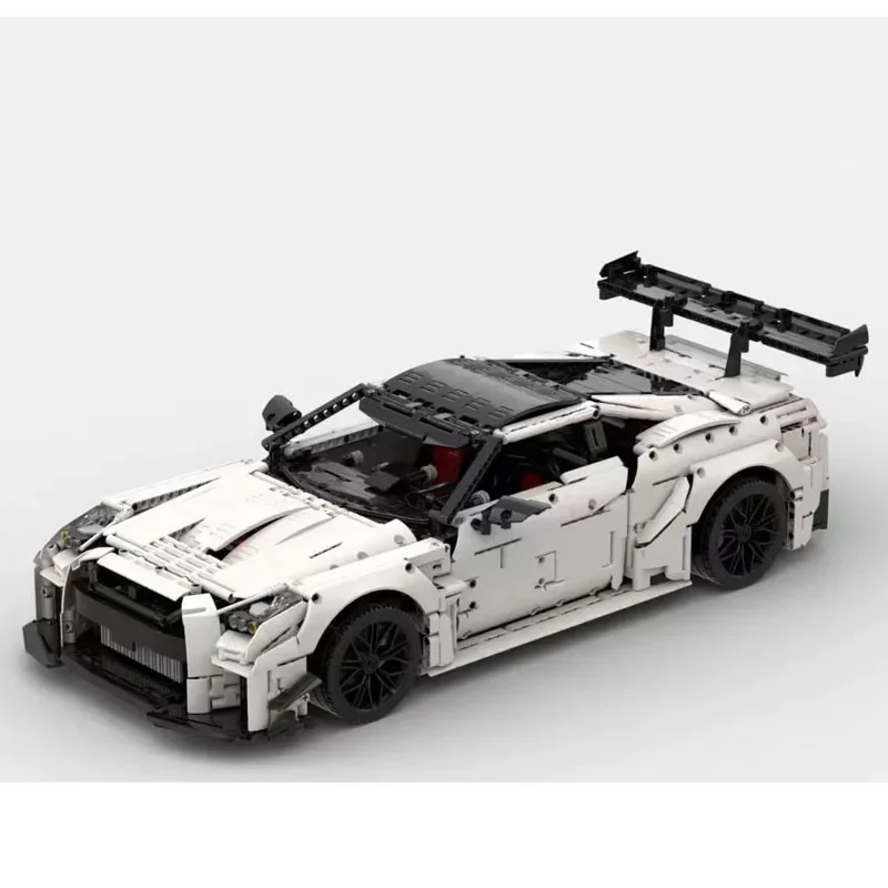 Building Block MOC Sports Car GTR35 Static Racing Car Construction Ratio 1:8 Model 3827PCS Children Birthday Gift Christmas Toy