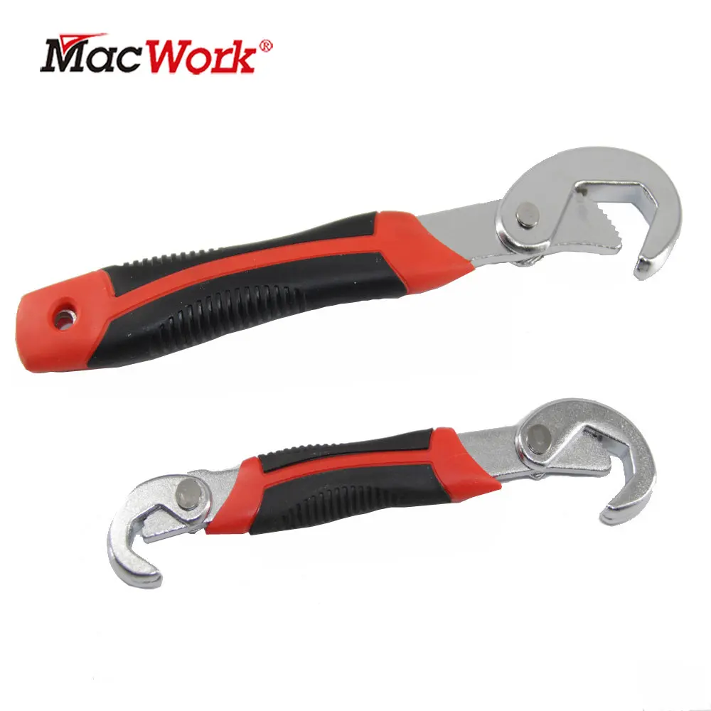 

MacWork Universal Wrench Adjustable Spanner Set Multi Function Quick Snap Soft Grip Household Plumbing Pipe Using