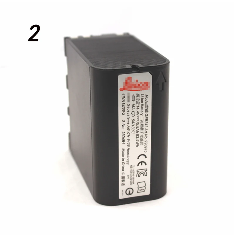 2 قطعة بطارية ليثيوم أيون GEB242 لمحطة إجمالي Leic TS30 TM30