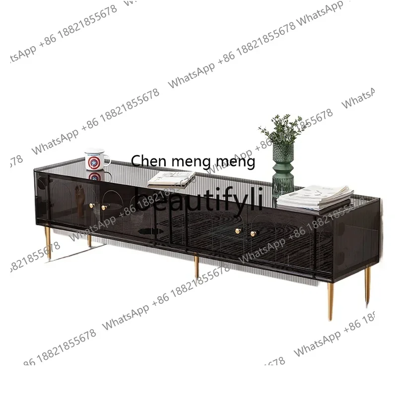 

G Light luxury acrylic TV cabinet household modern simple living room locker storage TV cabinet small apartment