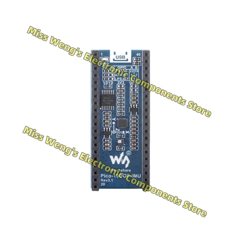 

Pico-10DOF-ilang 10-осевая плата расширения датчика ICM20948 осевой акселерометр/гироскоп/магнитометр