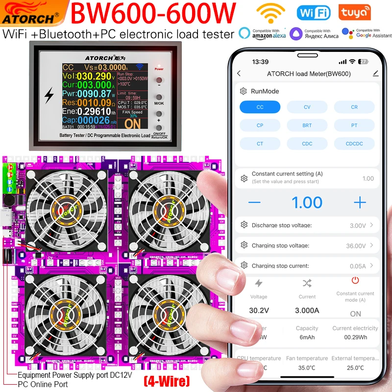 �y�Z�[�����zBW600 DC1-200V WiFi Tuya �d�q���׃C���W�P�[�^�[�o�b�e���[�e�X�^�[ 18650 �p�b�N�e�ʃ��j�^�[�`�F�b�J�[ USB �[�d�c�[�� 50A